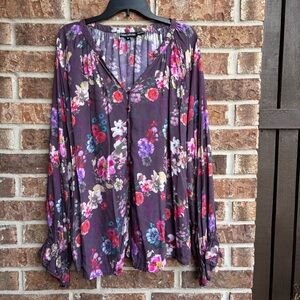 Tolani Floral Multicolor Blouse size 3X